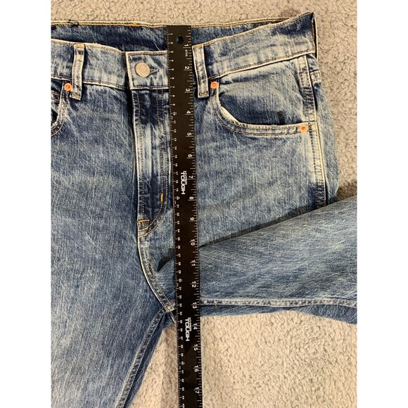 GAP Women’s Vintage Flare High Rise Unique Blue Wash Distress Jeans 30 / 10R - Picture 4 of 13